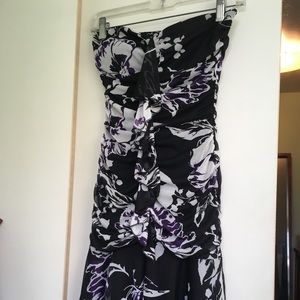 Dress with purple & white floral design